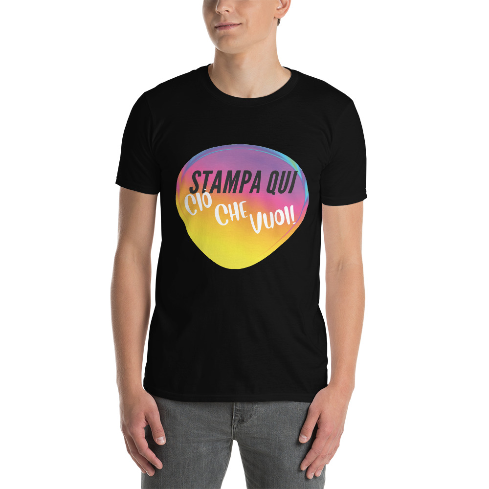 unisex-basic-softstyle-t-shirt-black-front-6305c1da58399.jpg T-Shirt unisex personalizzabile - immagine 3