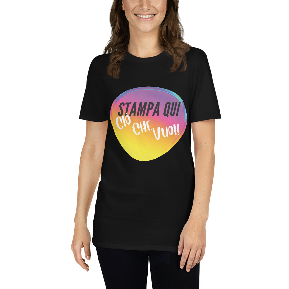 unisex-basic-softstyle-t-shirt-black-front-6305c1da58648.jpg T-Shirt unisex personalizzabile - immagine 4